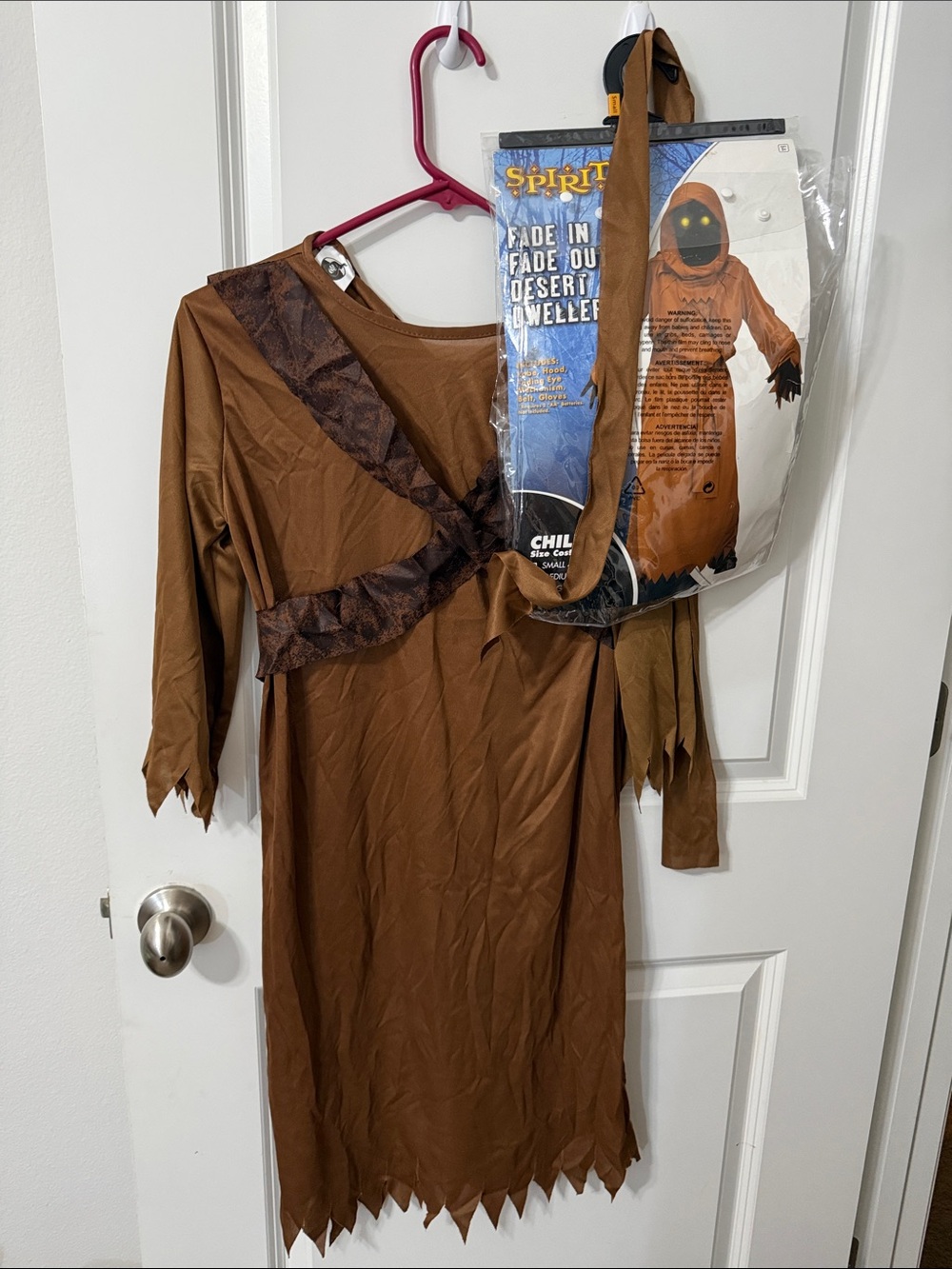 Spirit Brown Desert Dweller Kids Costume with Hooded Sash